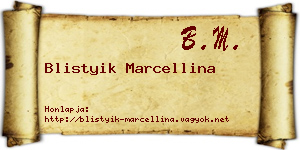 Blistyik Marcellina névjegykártya